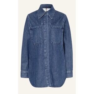 Riani Denim Blouse Tunic Oversized Sz 50 Large Minimalist Normcore Lagen…​​